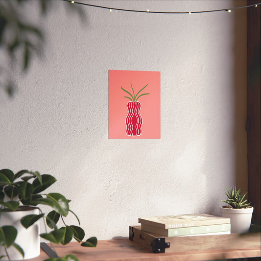 Plant with Red Pot