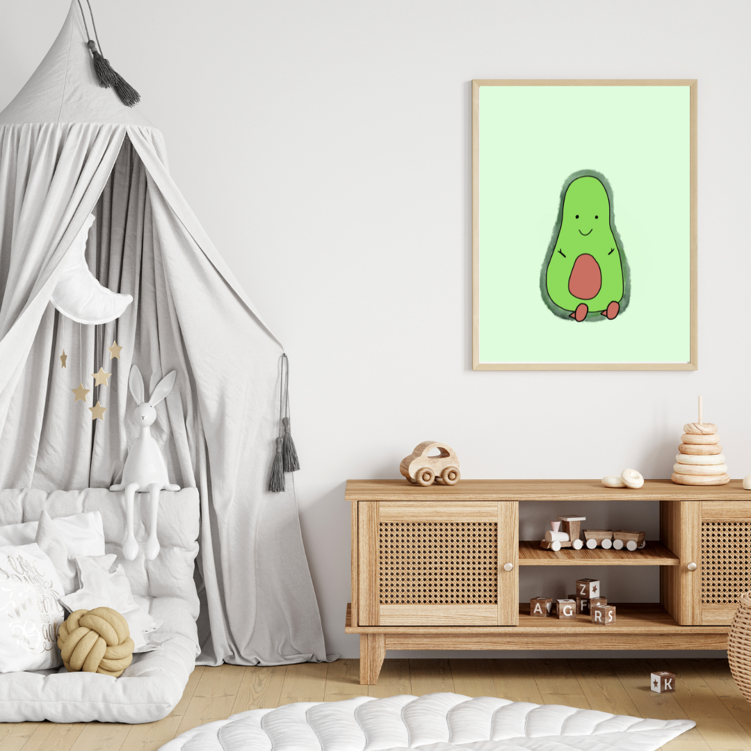 Avocado Plush Toy Print